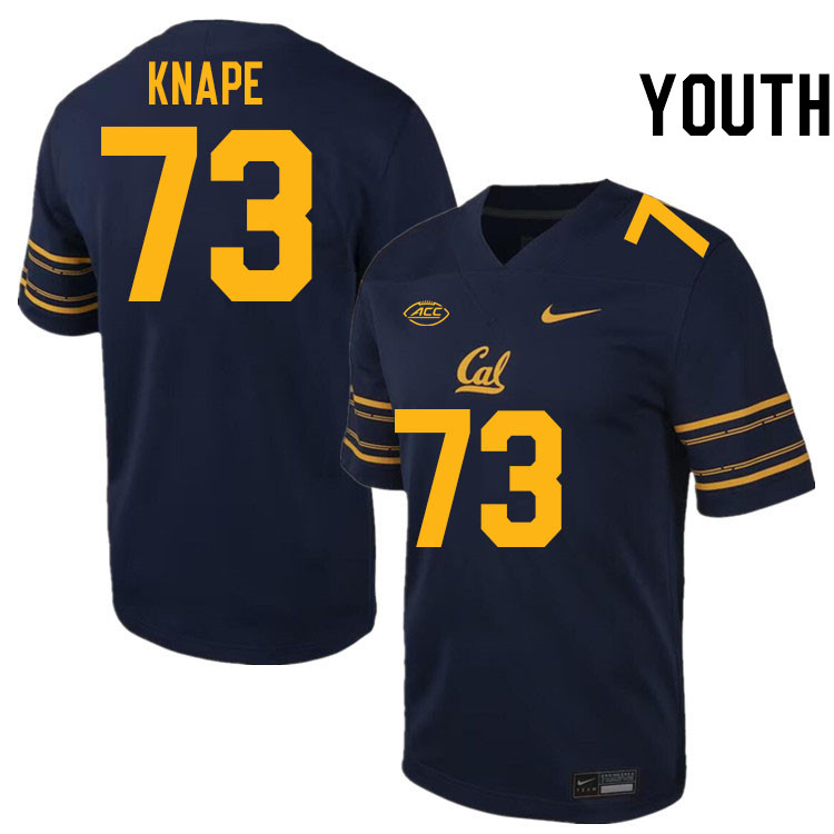 Youth #73 Tyler Knape California Golden Bears ACC Conference College Football Jerseys Stitched Sale-